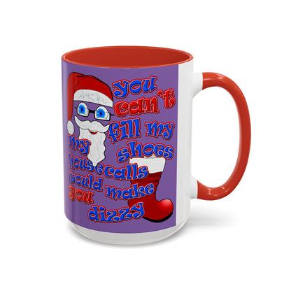 santa's shoes - Accent Mug (light purple)