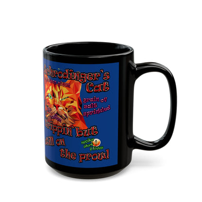 schrodinger's cat - Black Mug (dark blue)
