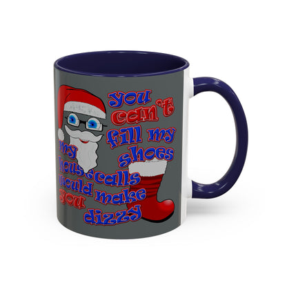 santa's shoes - Accent Mug (dark grey)
