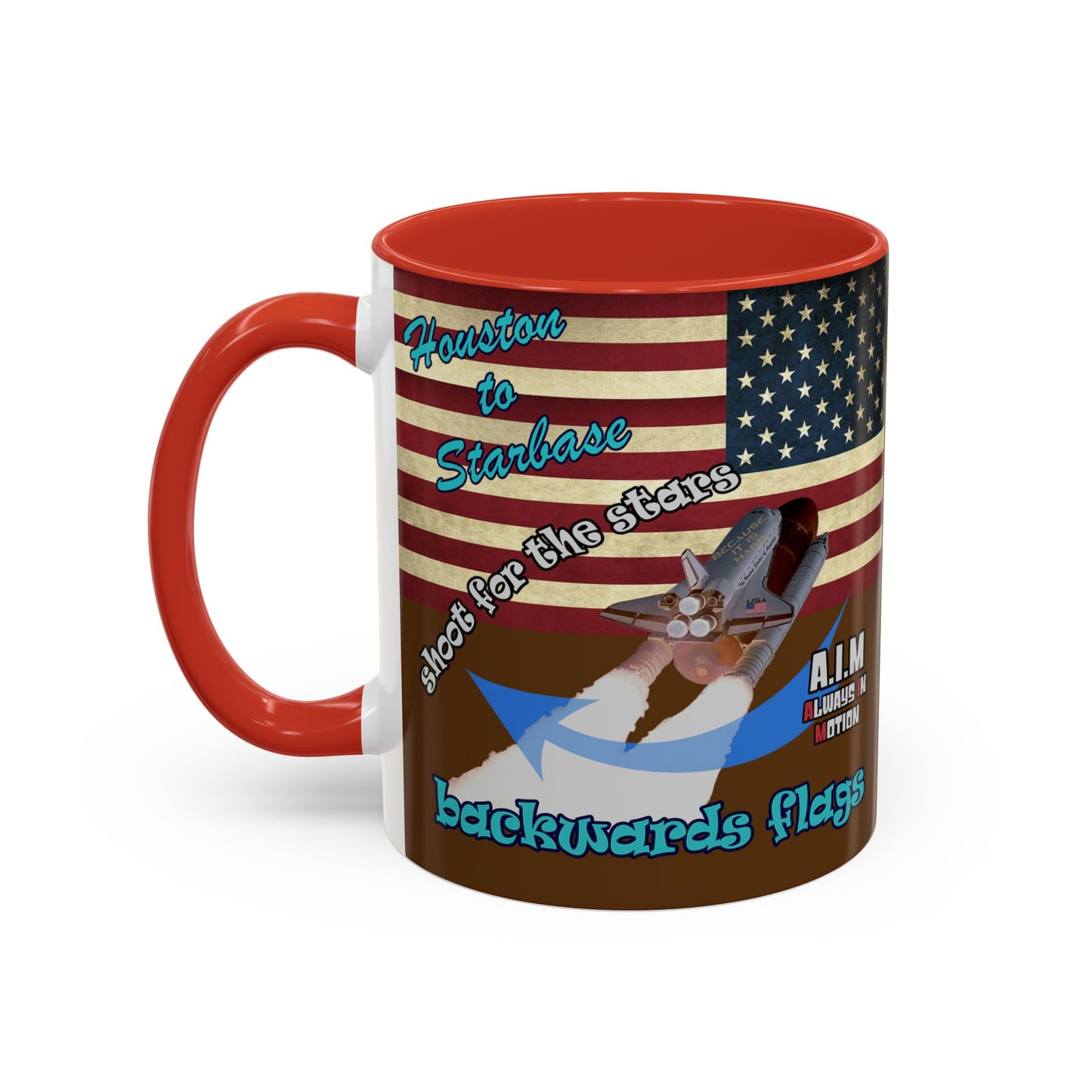 shoot for the stars - Accent Mug (brown)
