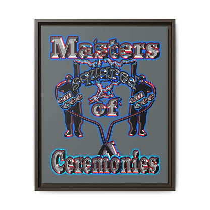 em cee squared - framed canvas art (dark grey)