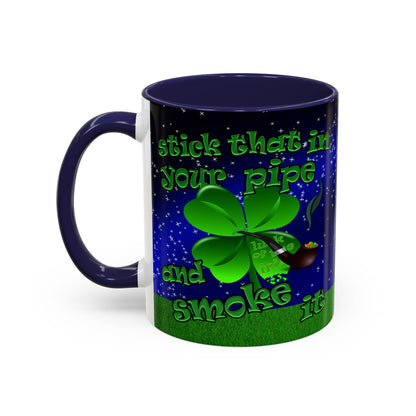 celtics logo - Accent Mug ('snoops' background)
