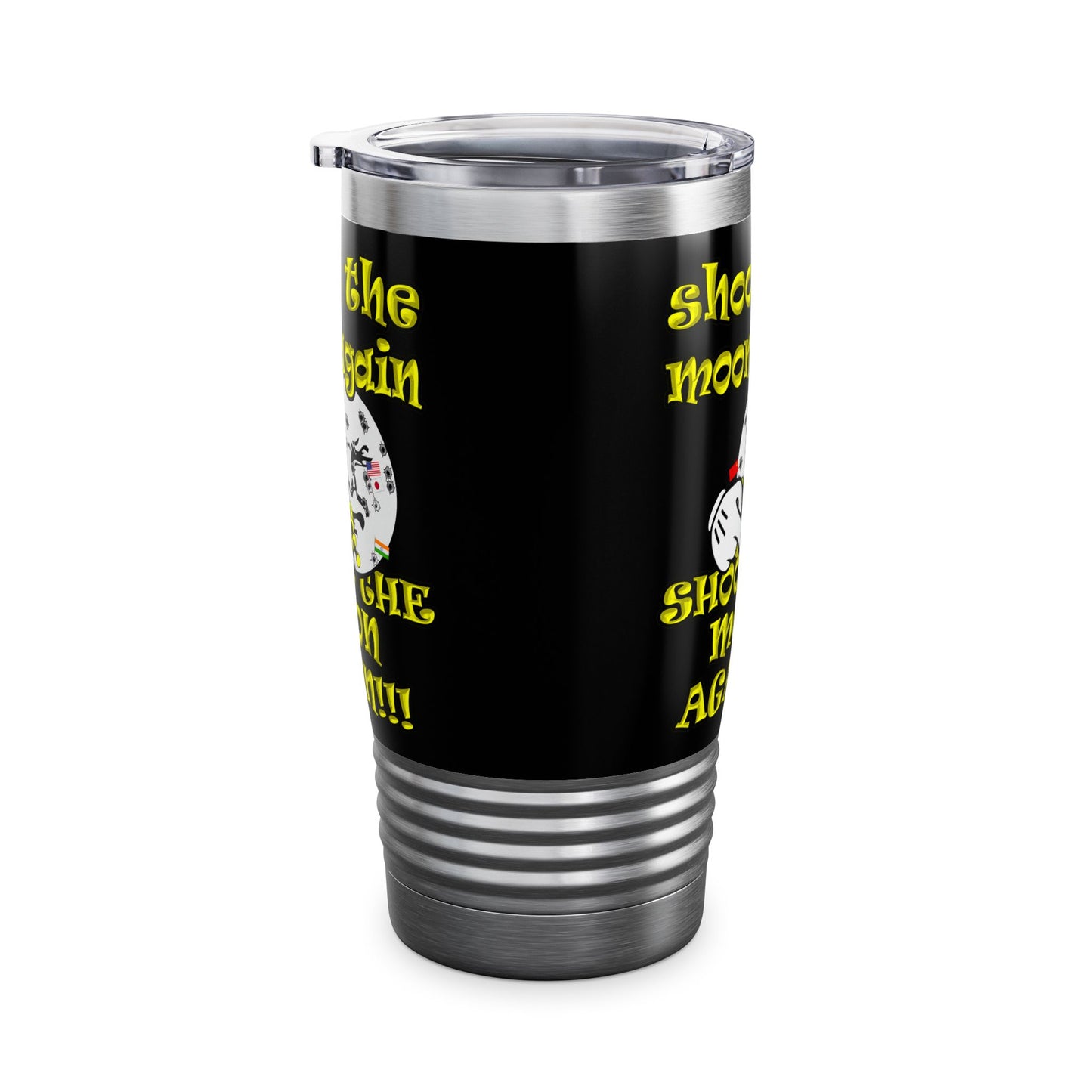 shoot the moon again - Ringneck Tumbler, 20oz (black)