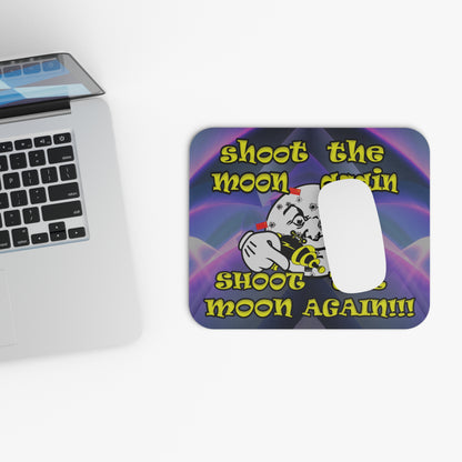 shoot the moon again - Mouse Pad (Rectangle) (grey-pink wave)