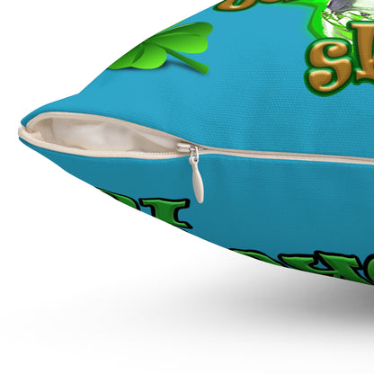 celtics logo - Spun Polyester Square Pillow - (turquoise)