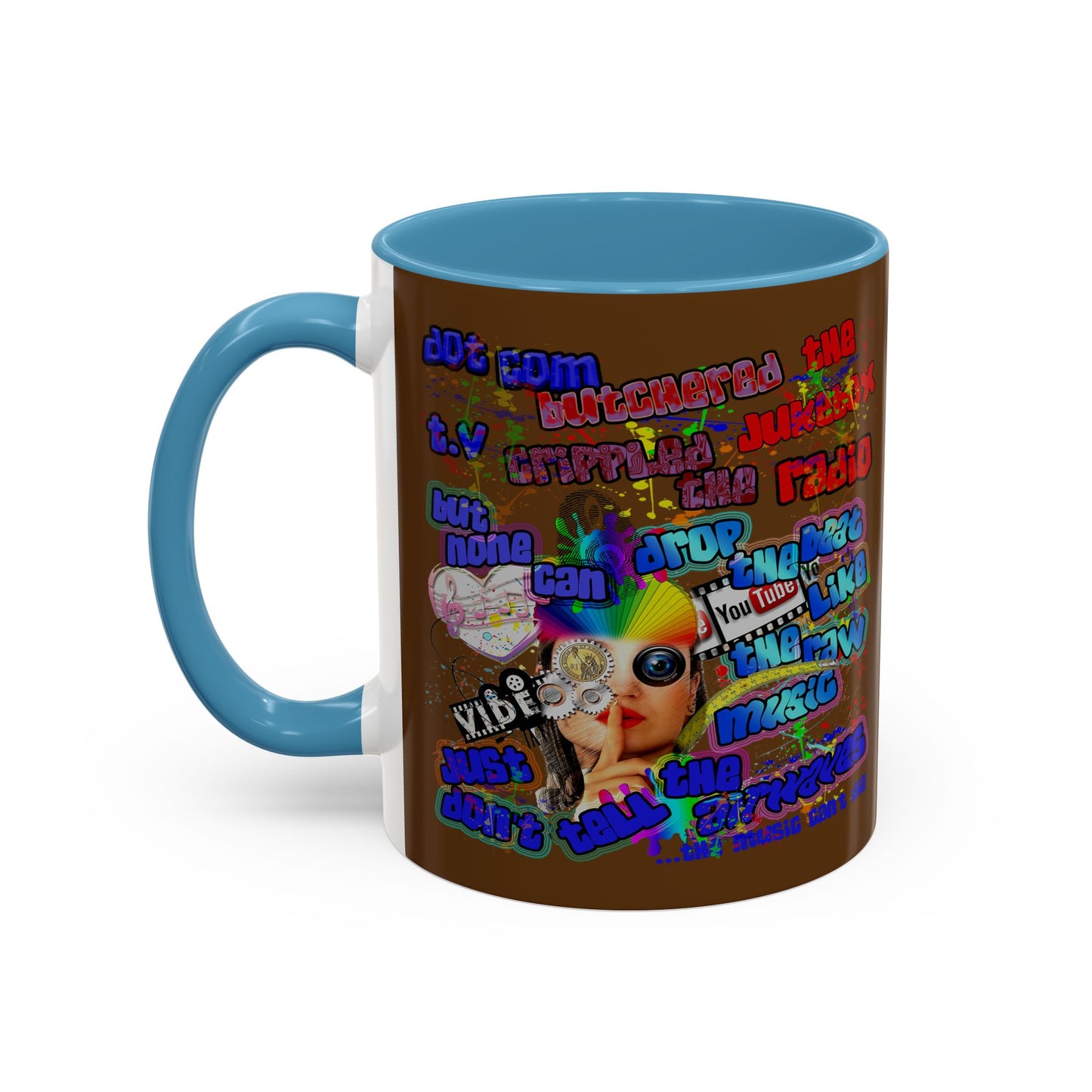 drop the beat - Accent Mug (brown)