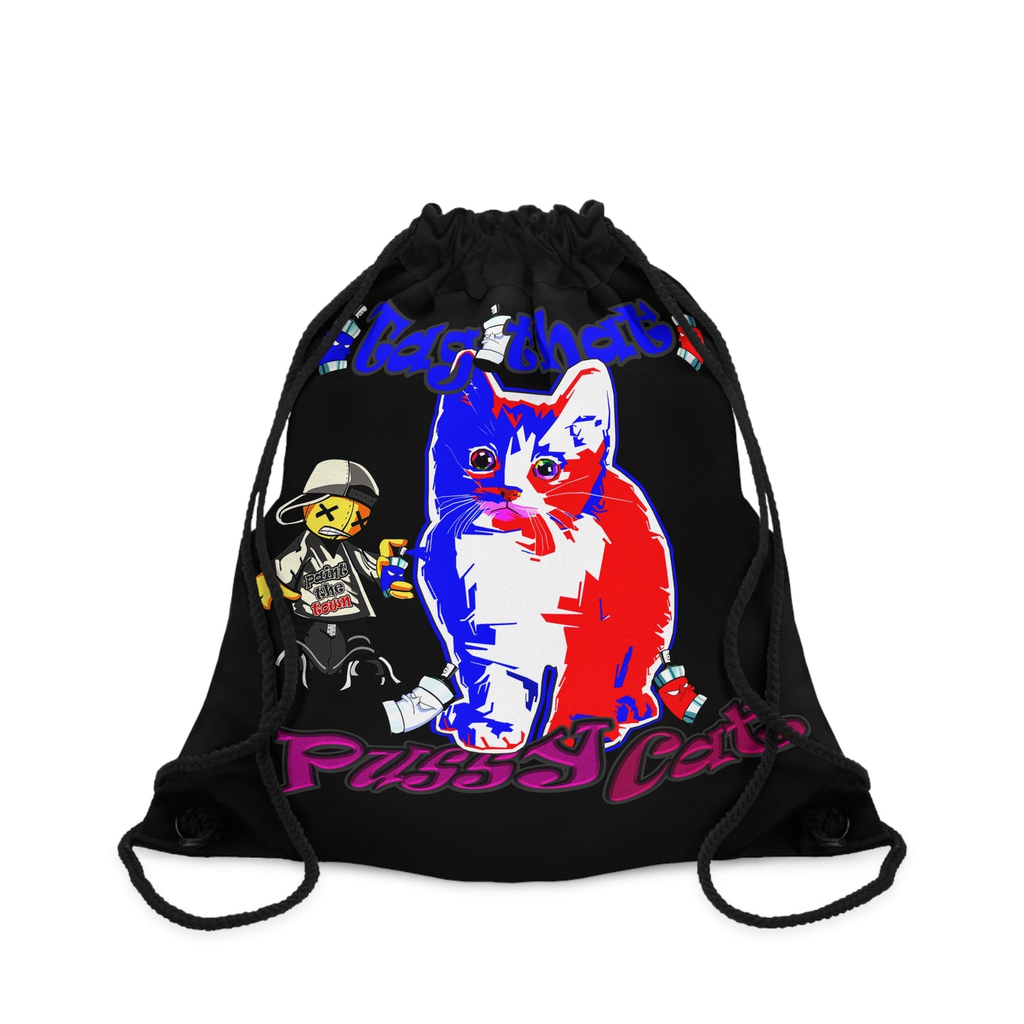 tag that - Drawstring Bag (black)