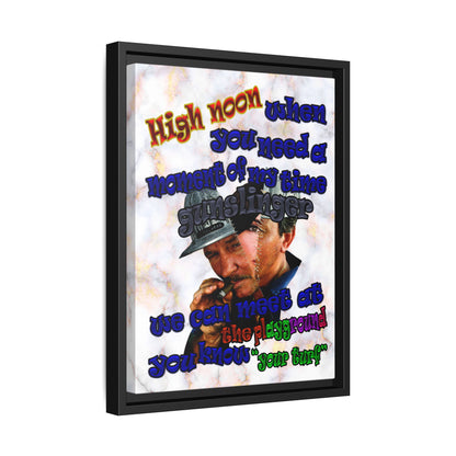 high noon - framed canvas art (white marble)