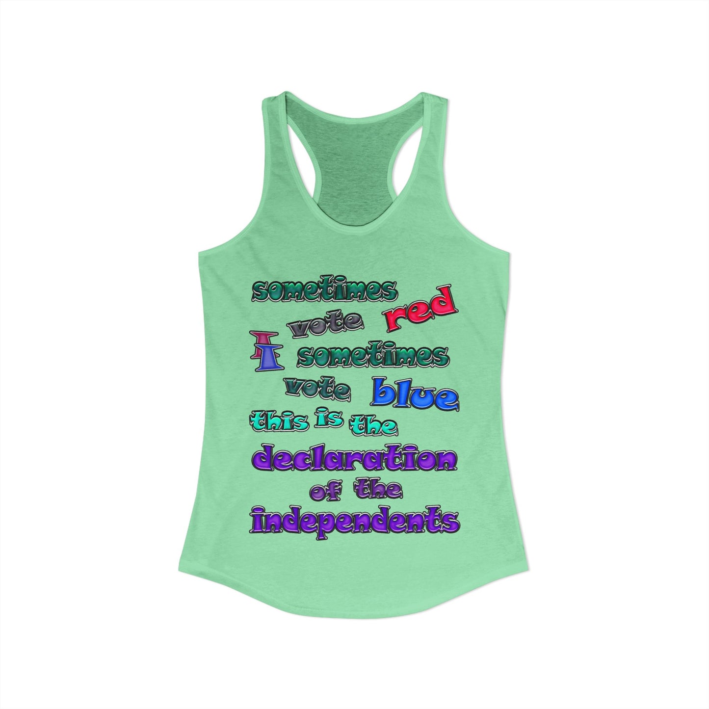 declaration of the independents - Women's Ideal Racerback Tank