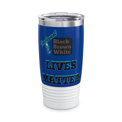 irrelevant - Ringneck Tumbler, 20oz (dark blue)
