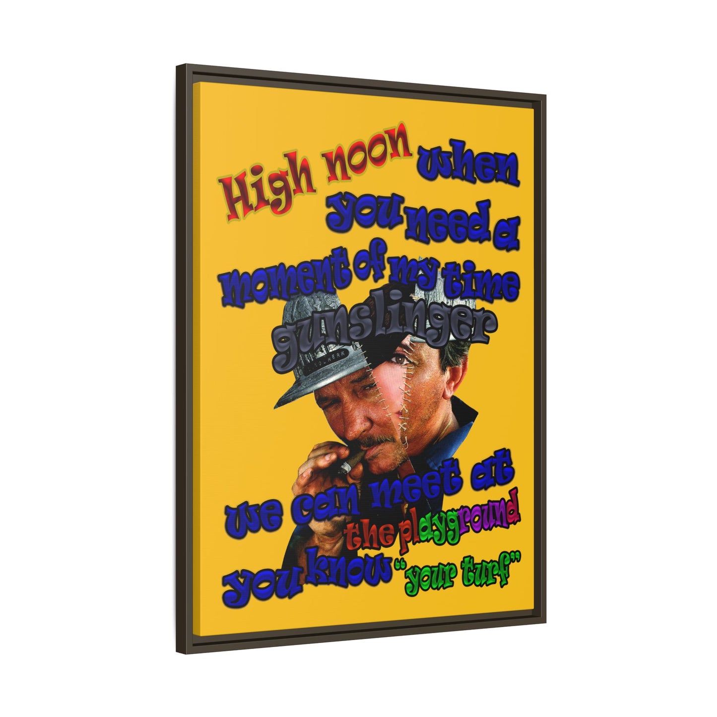high noon - framed canvas art (yellow)