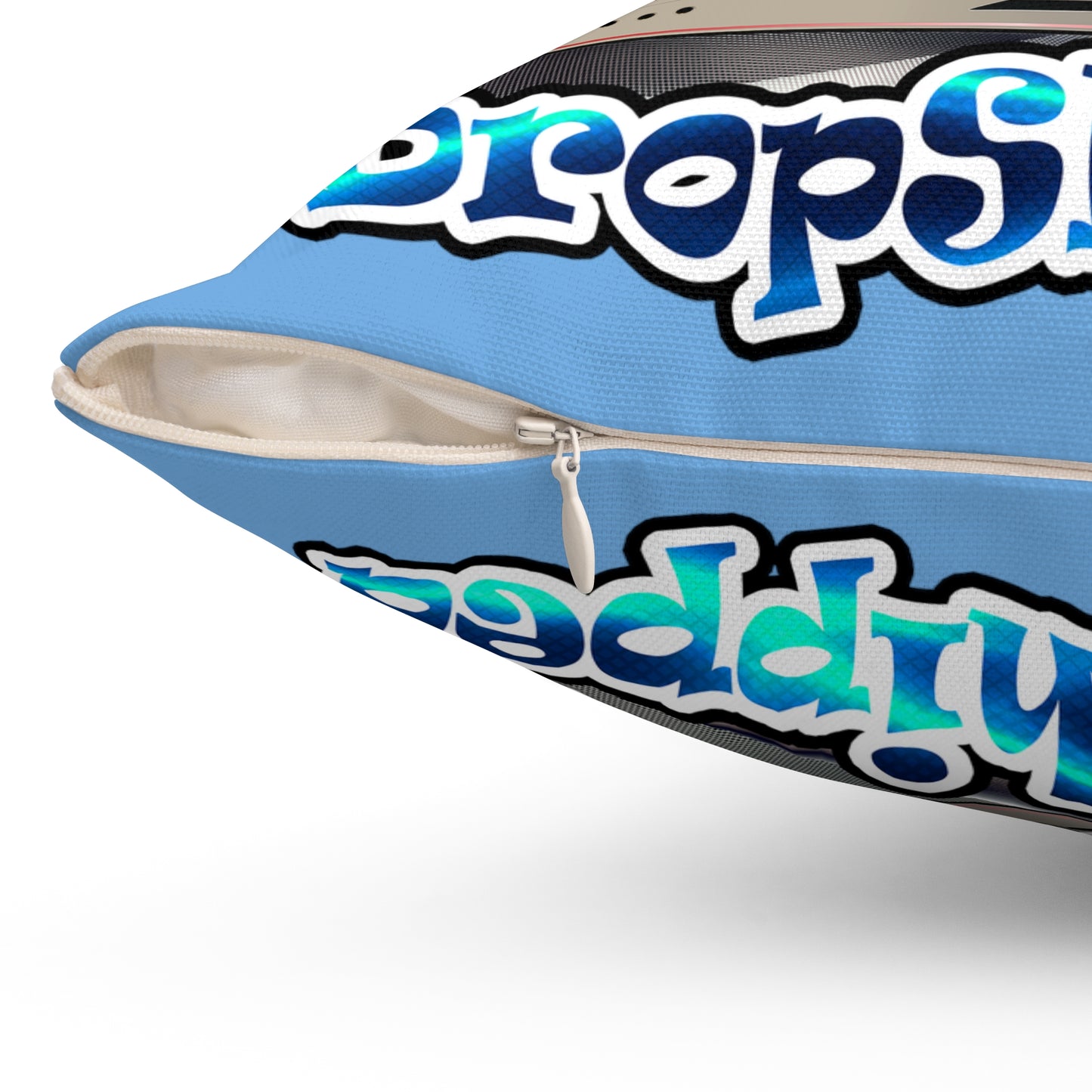 logo - Spun Polyester Square Pillow - (light blue)