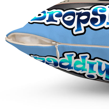 logo - Spun Polyester Square Pillow - (light blue)