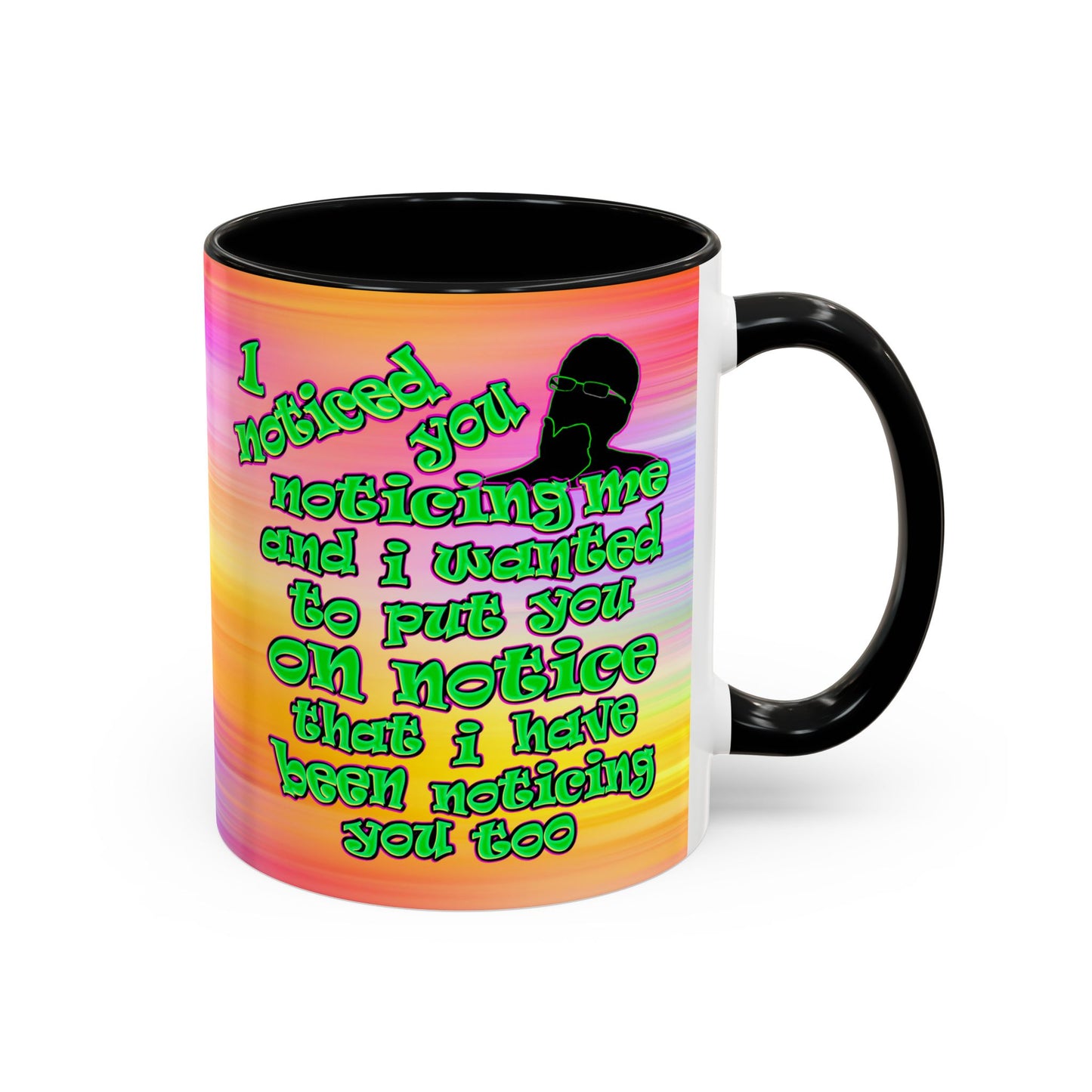 noticed you noticing - Accent Mug (color blur)