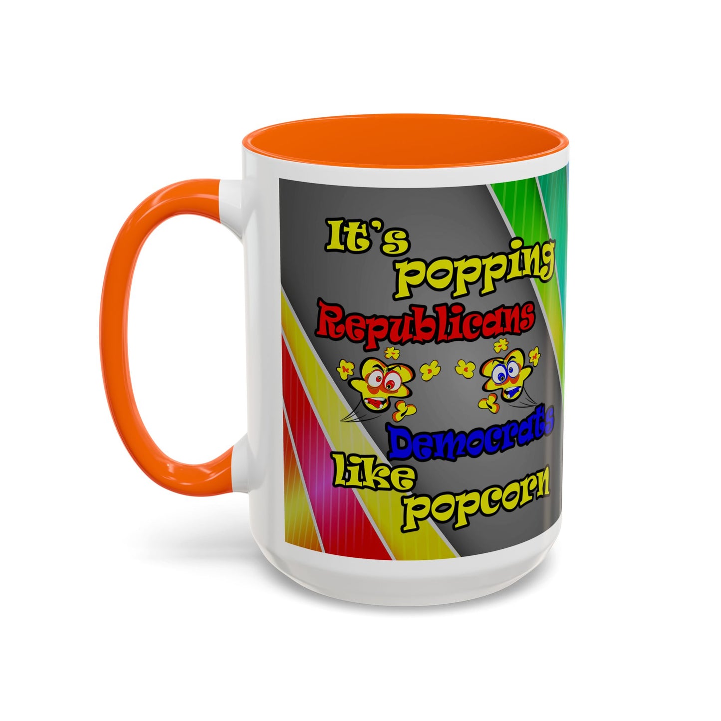 popping like popcorn - Accent Mug (rainbow split)