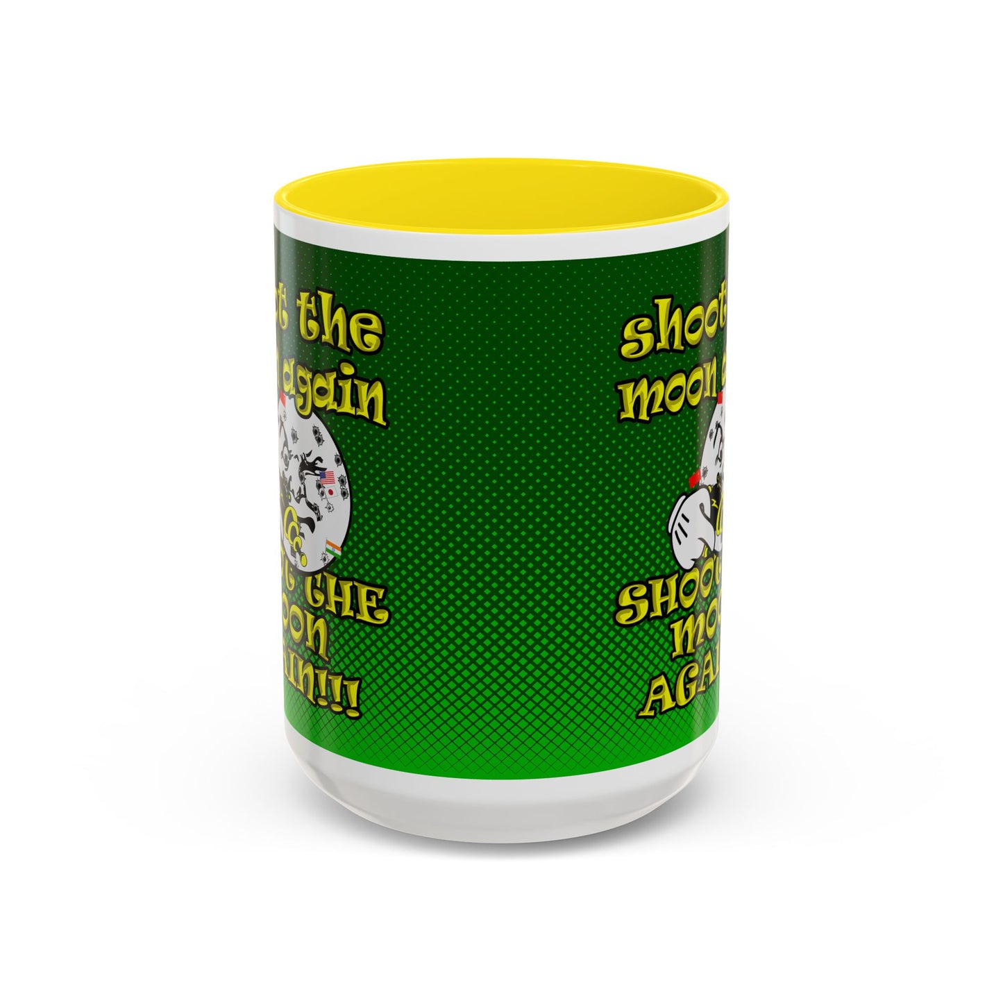 shoot the moon again - Accent Mug (logo green)