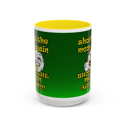 shoot the moon again - Accent Mug (logo green)