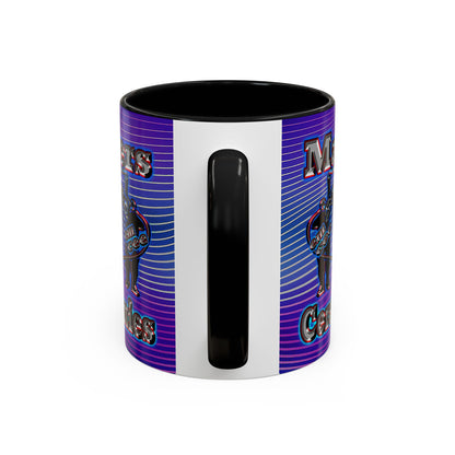 em cee squared - Accent Mug (purple wave)