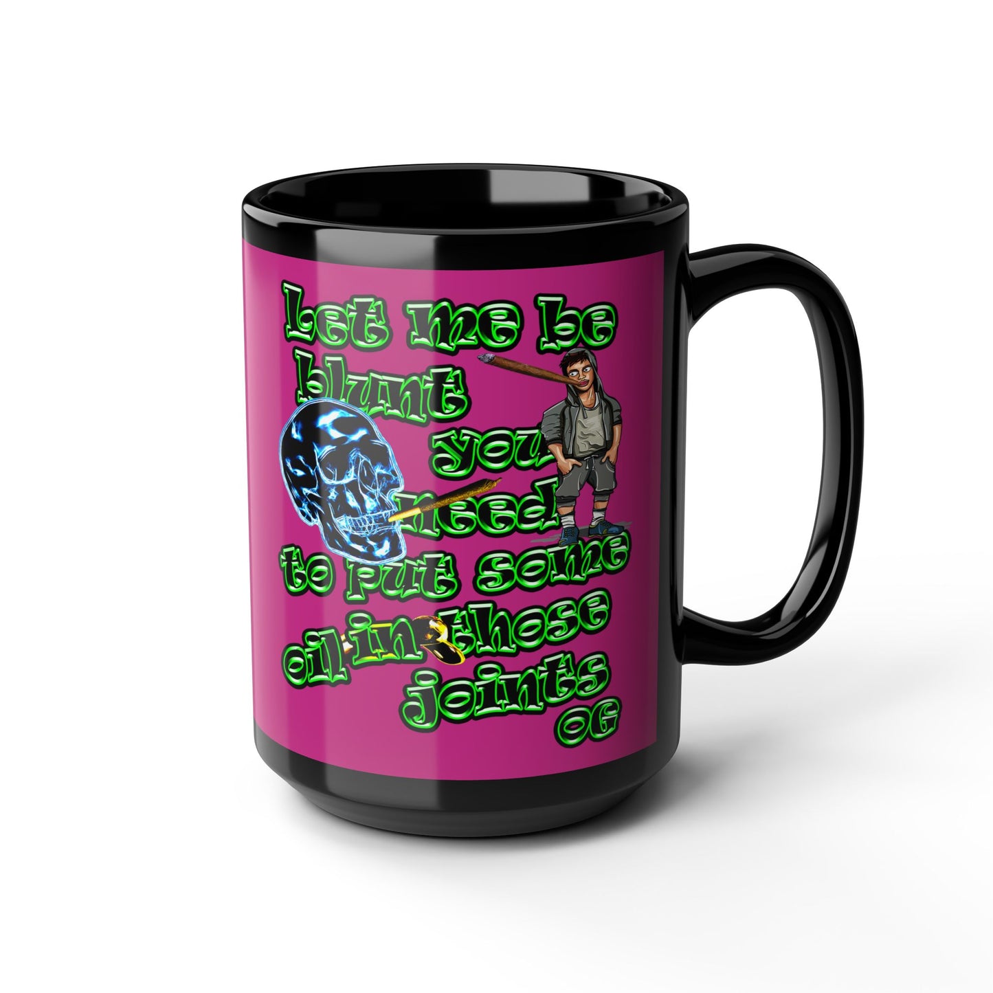 og - Black Mug (pink)
