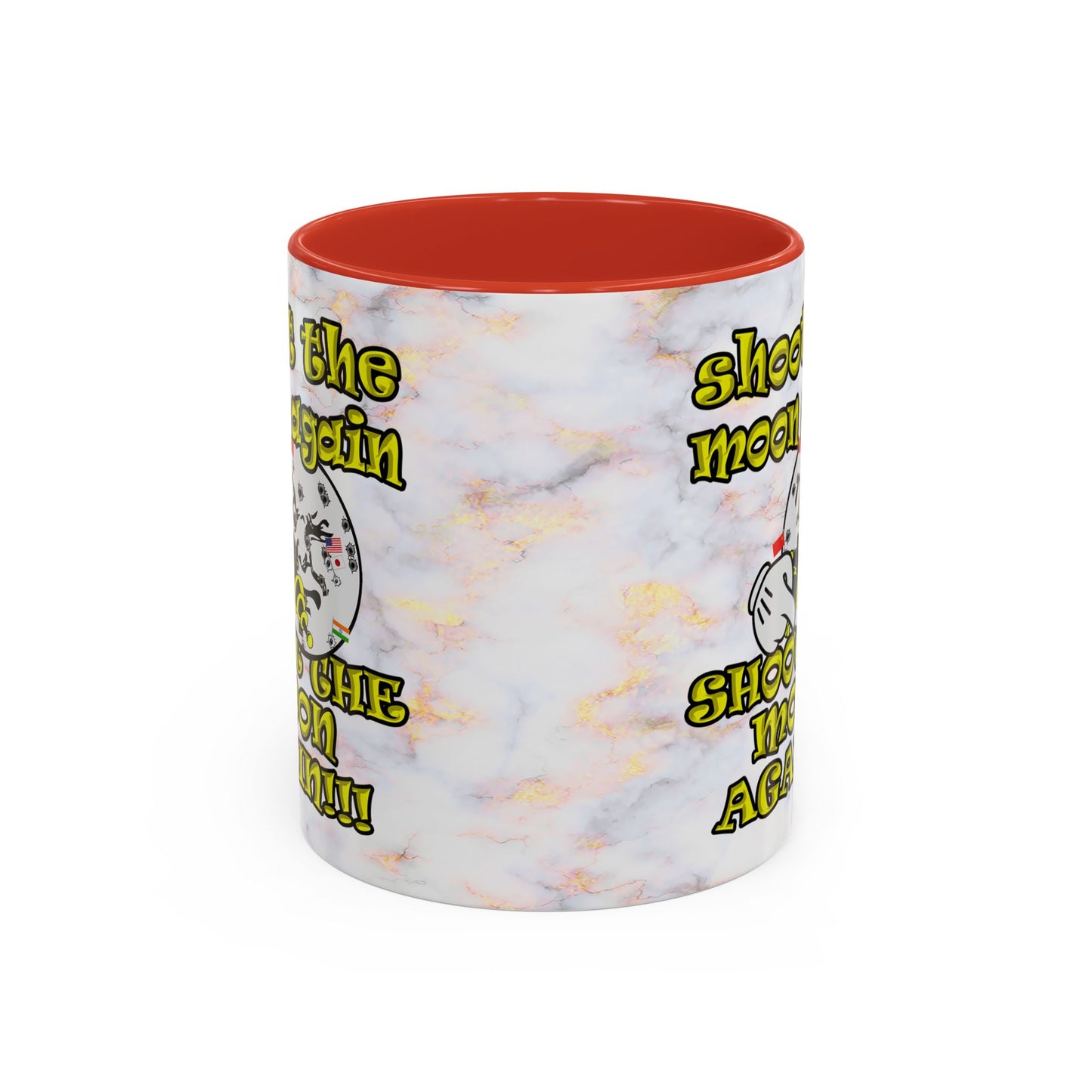 shoot the moon again - Accent Mug (white marble)