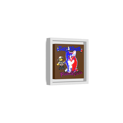 tag that - framed canvas art (brown)
