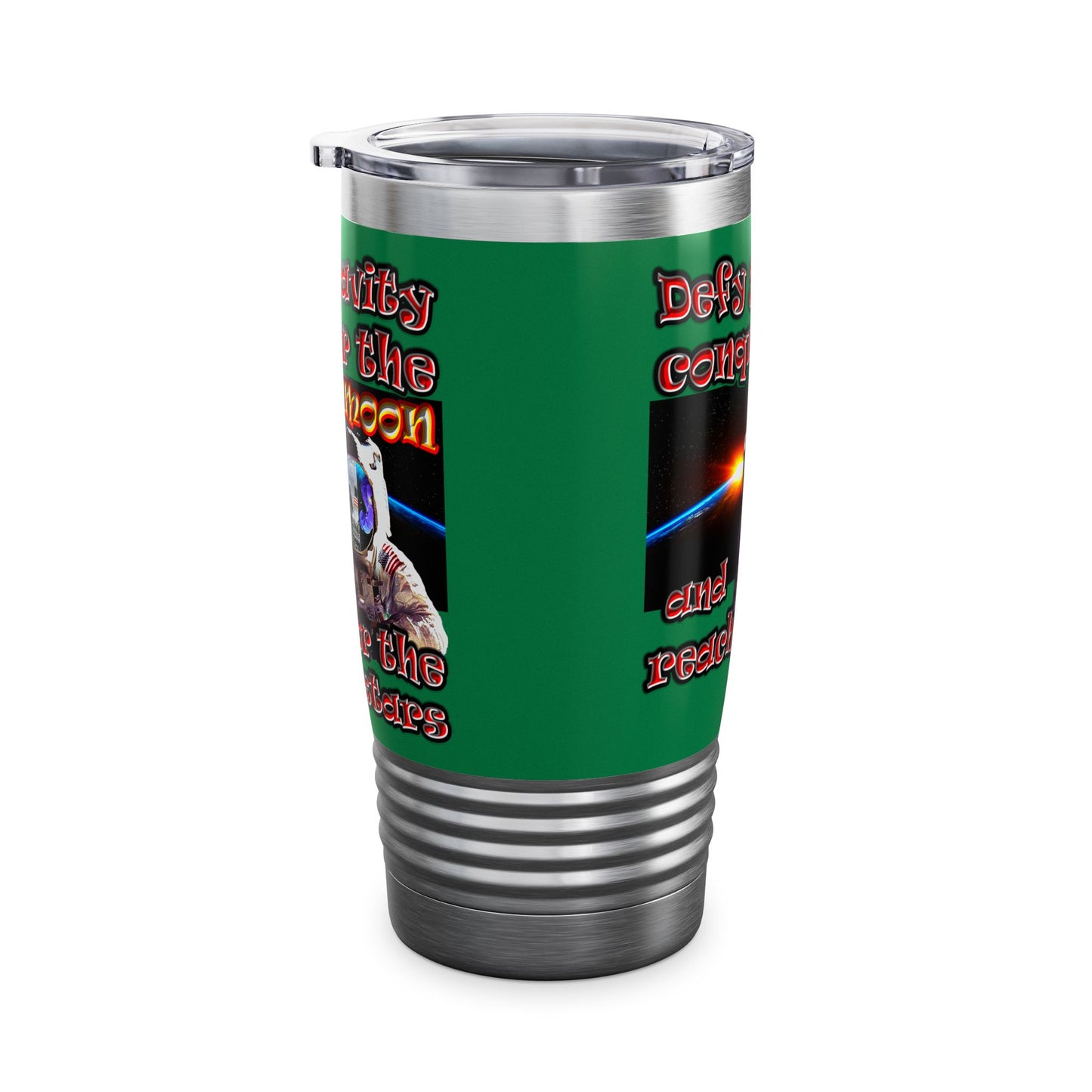 defy conquer reach - Ringneck Tumbler, 20oz (dark green)