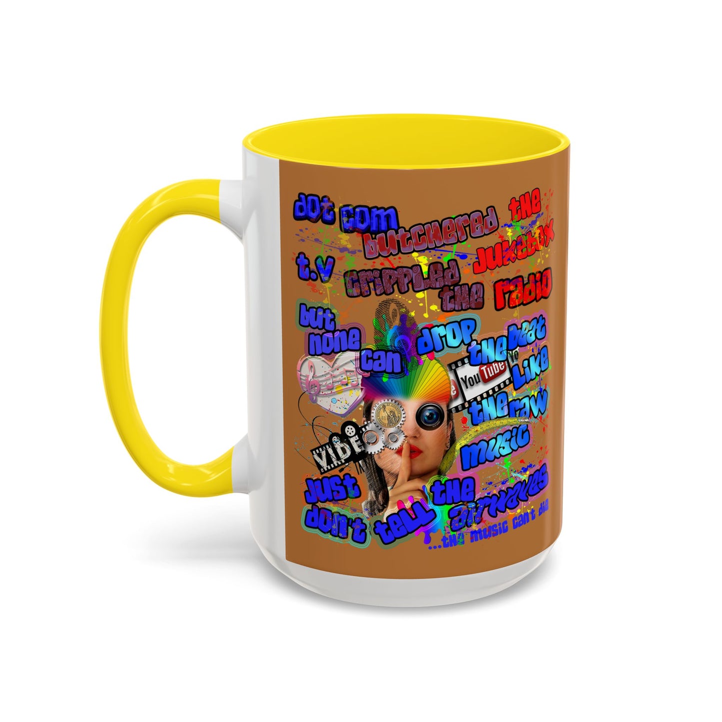 drop the beat - Accent Mug (light brown)