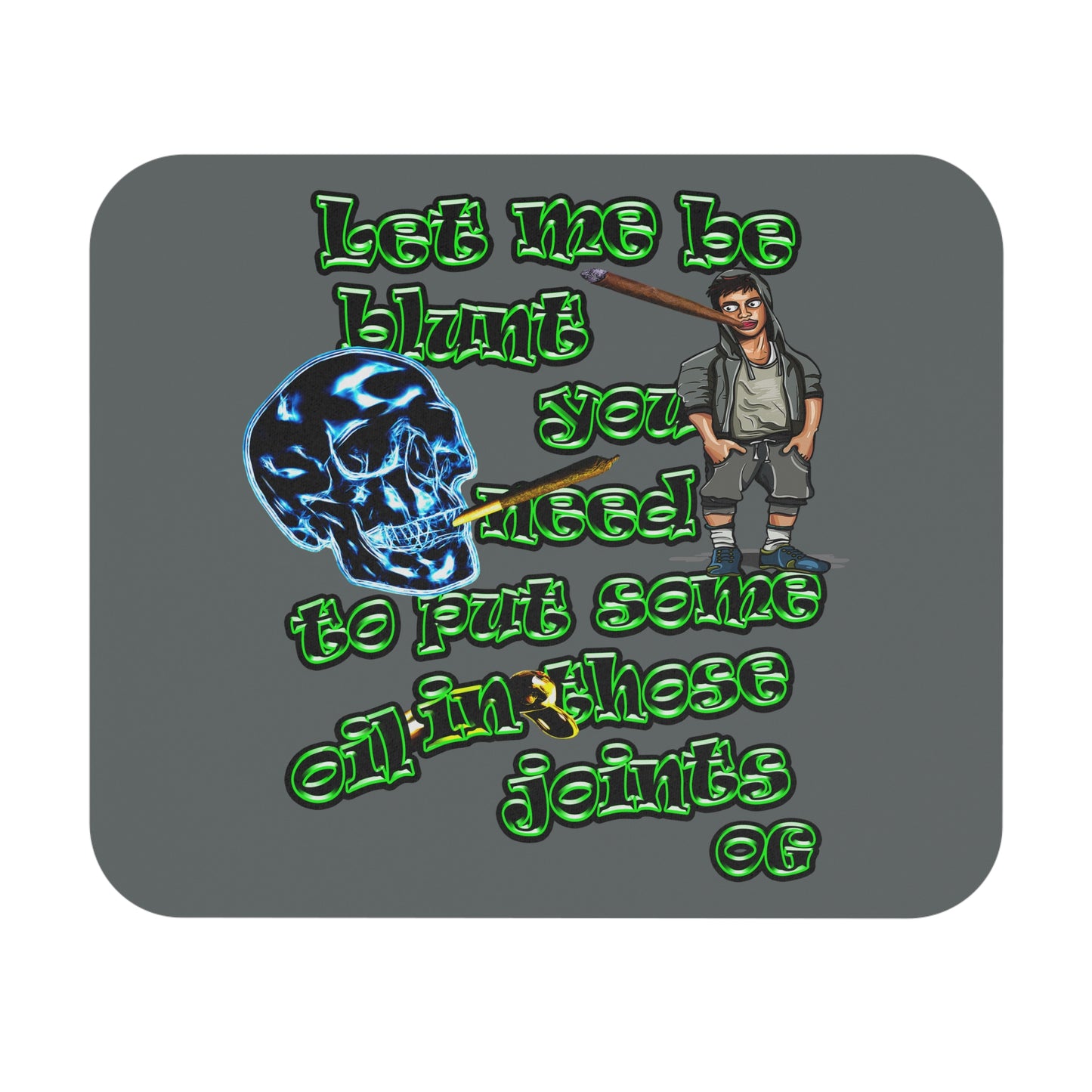 og - Mouse Pad (Rectangle) (dark grey)