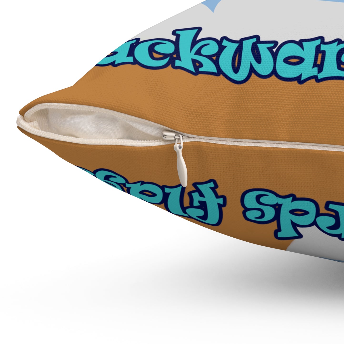 shoot for the stars - Spun Polyester Square Pillow - (light brown)