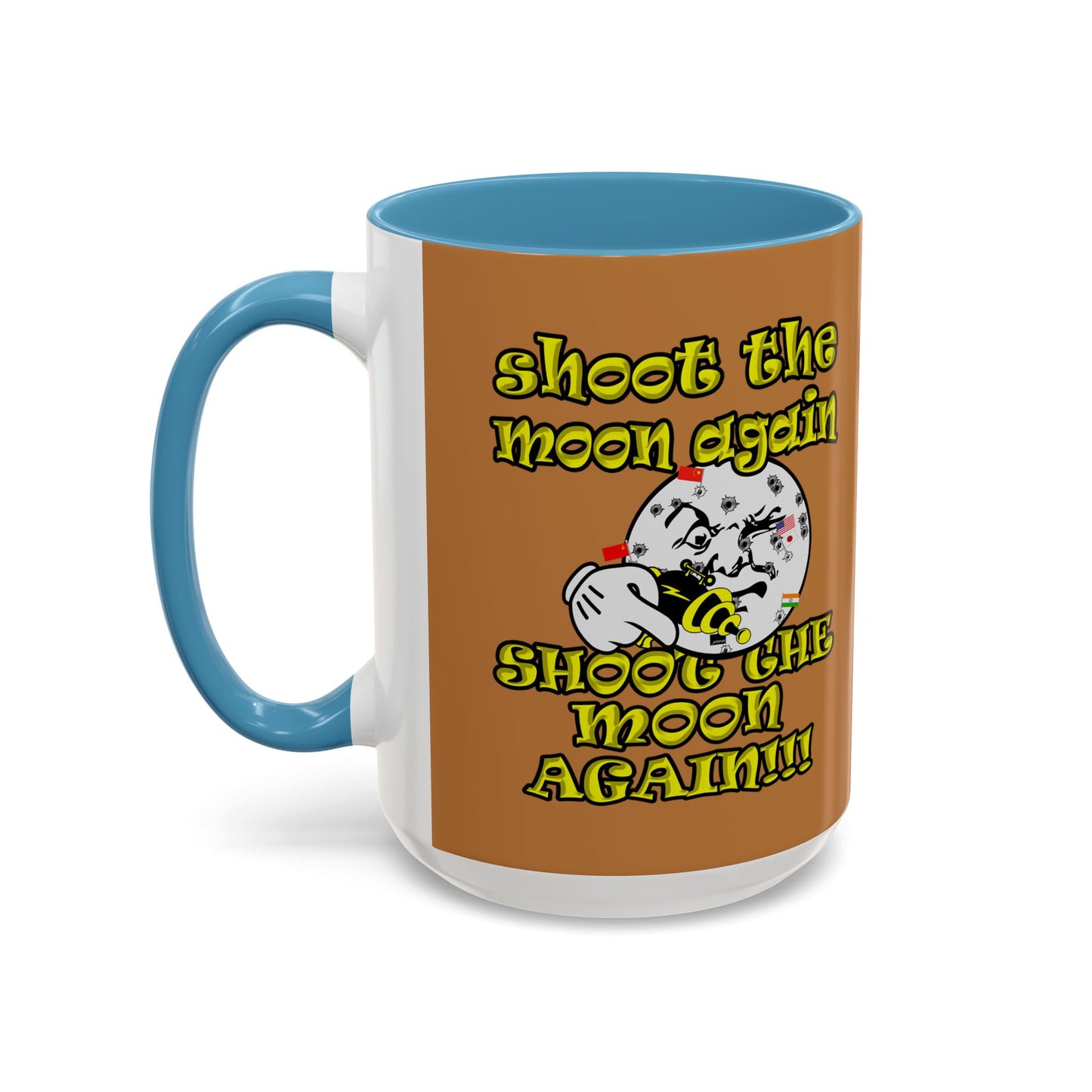 shoot the moon again - Accent Mug (light brown)
