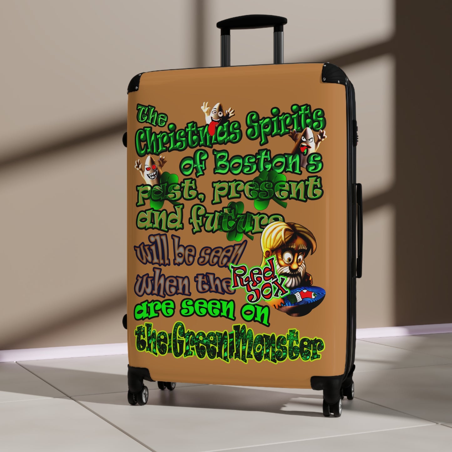 christmas spirits of boston - Suitcase (light brown)