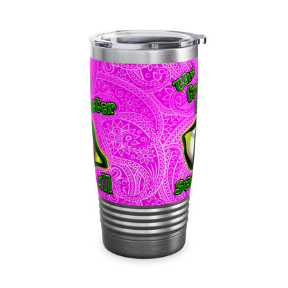 green monster - Ringneck Tumbler, 20oz (pink swirl)