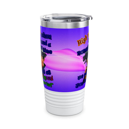 high noon - Ringneck Tumbler, 20oz (purple-pink wave)