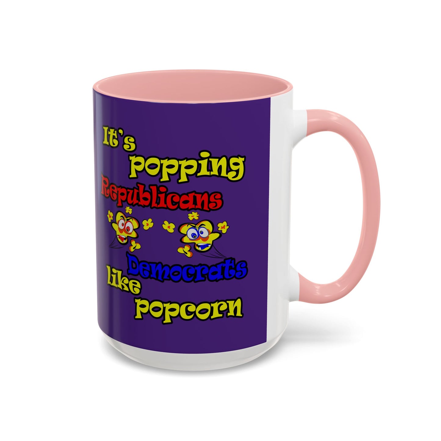 popping like popcorn - Accent Mug (purple)