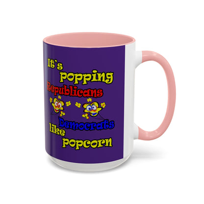 popping like popcorn - Accent Mug (purple)