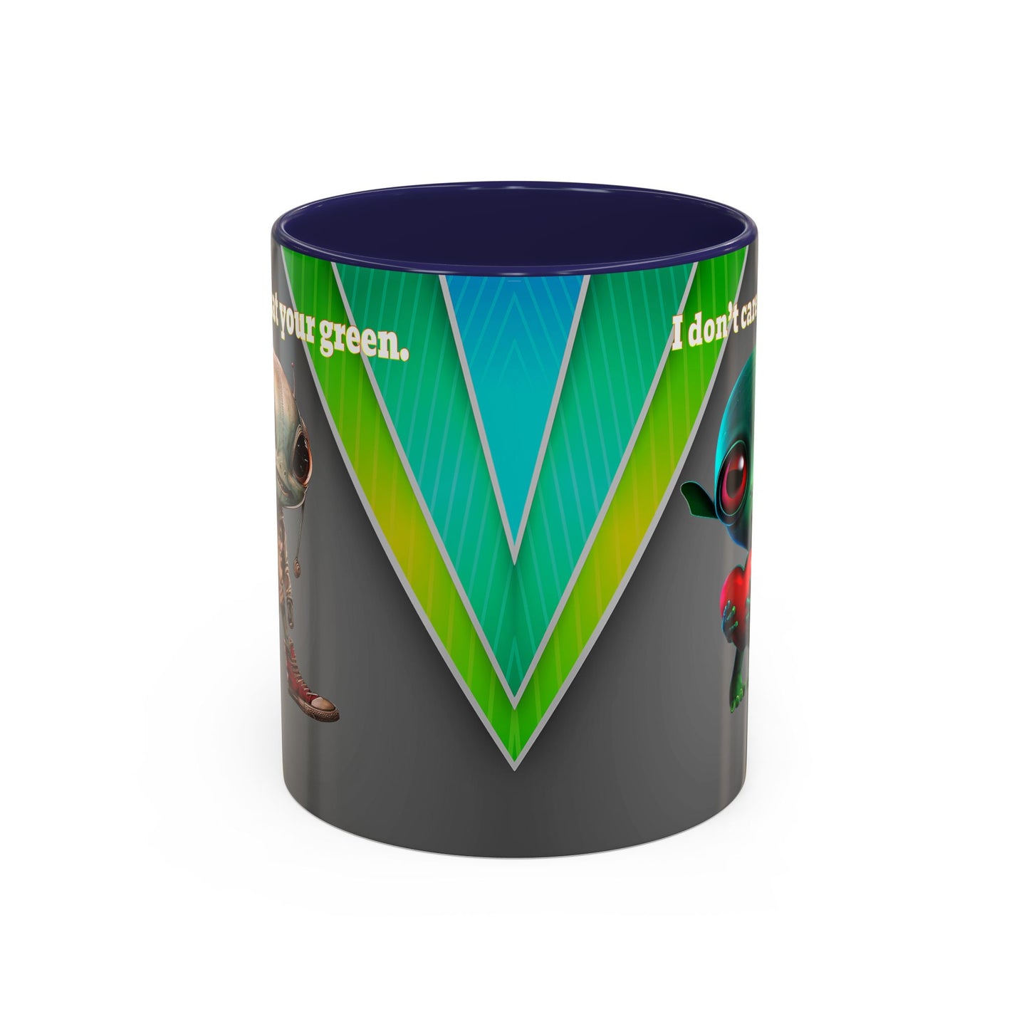 I don't care that your grey - Accent Mug (rainbow split)