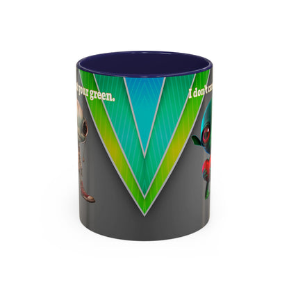 I don't care that your grey - Accent Mug (rainbow split)