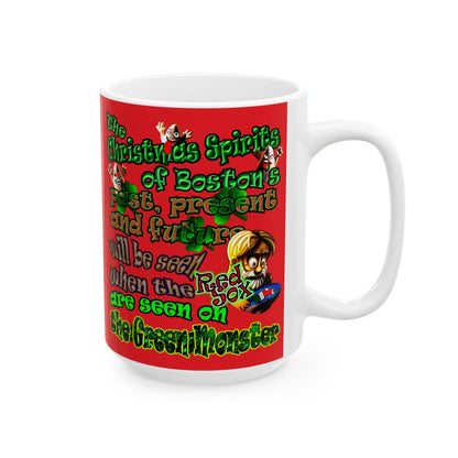 christmas spirits of boston - White Mug (red)