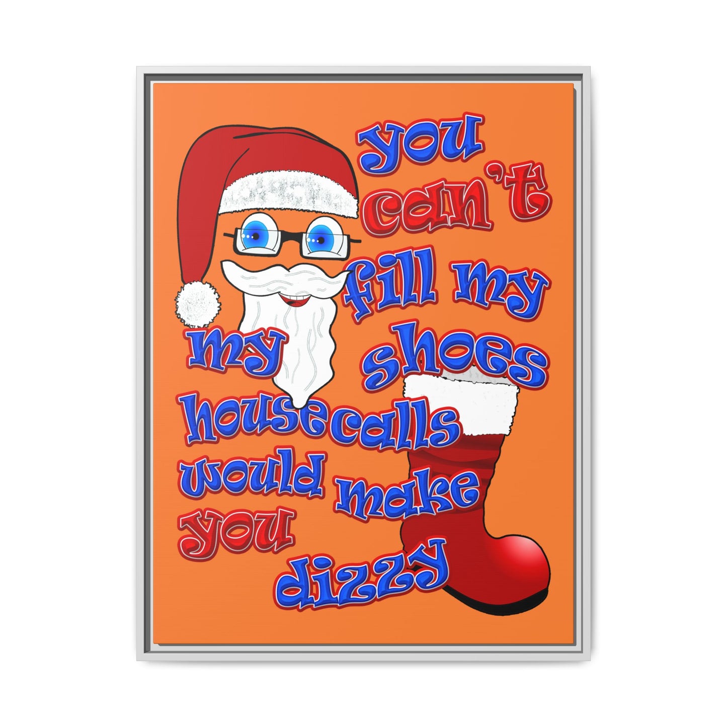 santa's shoes - framed canvas art (crusta)