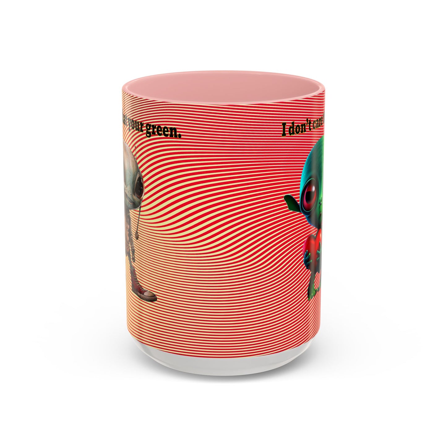 I don't care that your grey - Accent Mug (yellow-orange wave)