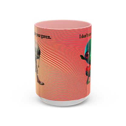 I don't care that your grey - Accent Mug (yellow-orange wave)