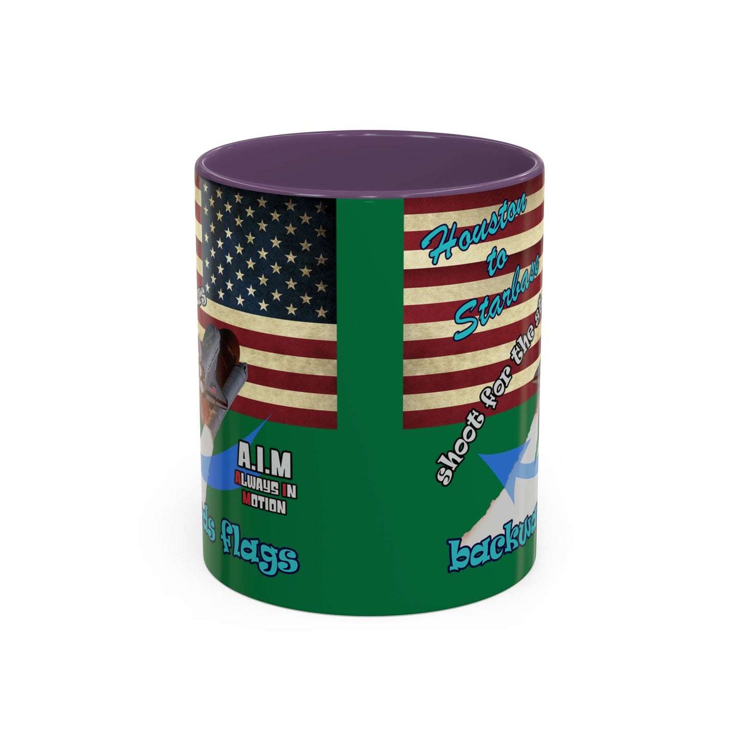 shoot for the stars - Accent Mug (dark green)