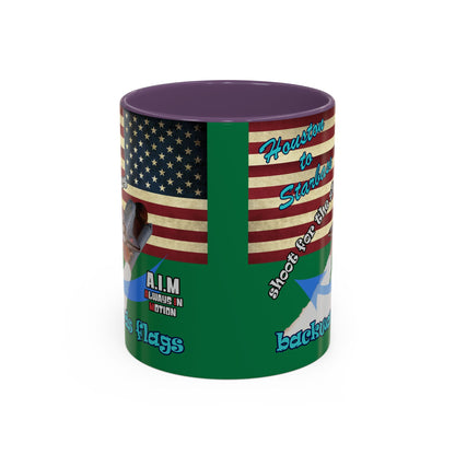 shoot for the stars - Accent Mug (dark green)