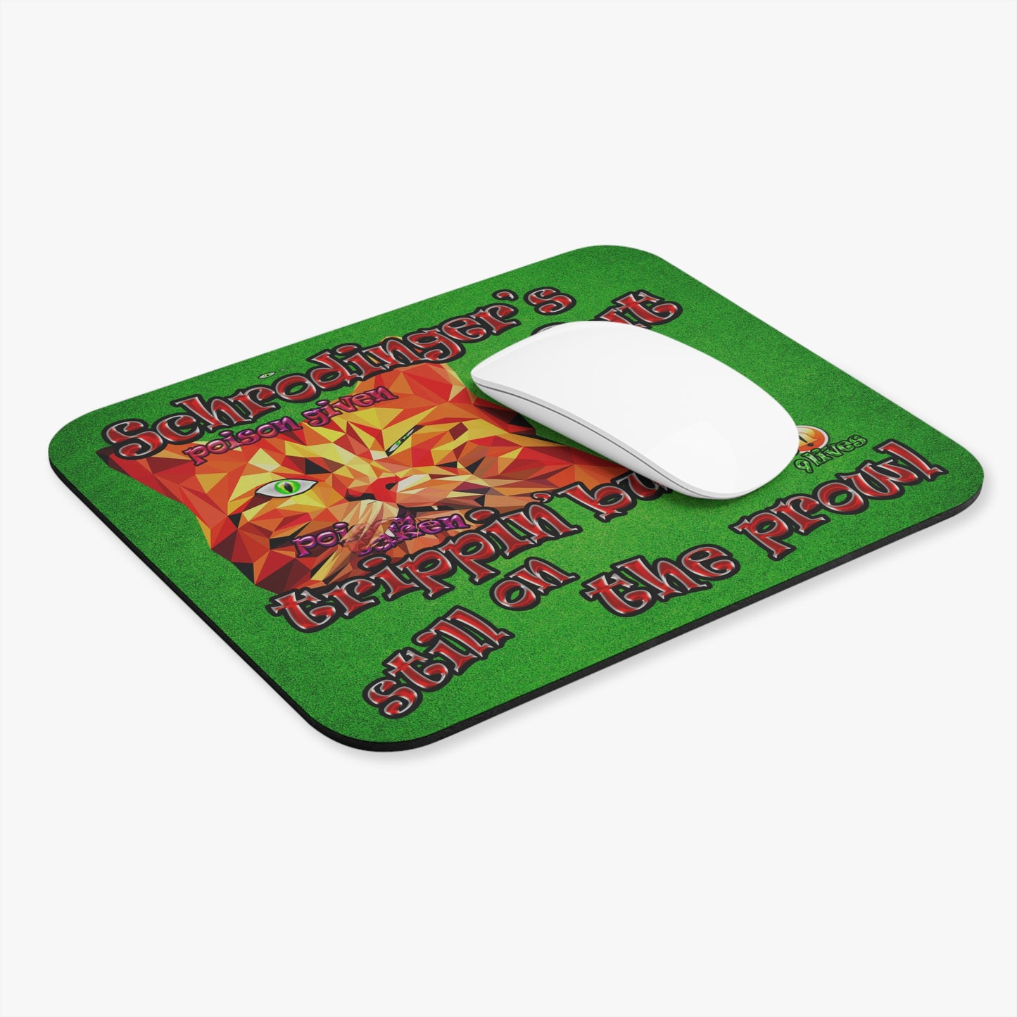 schrodinger's cat - Mouse Pad (Rectangle) (green turf)