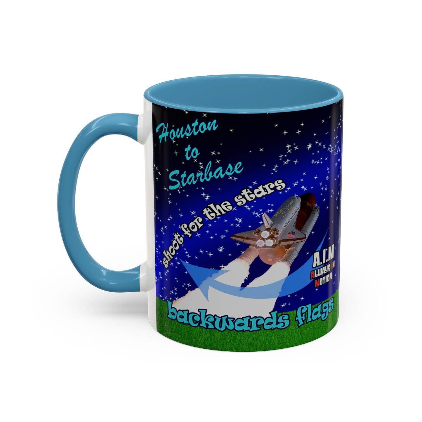 shoot for the stars - Accent Mug ('snoops' background)