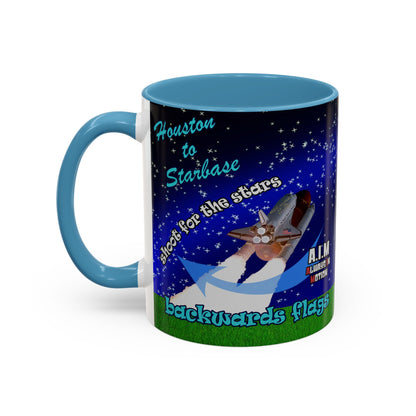shoot for the stars - Accent Mug ('snoops' background)