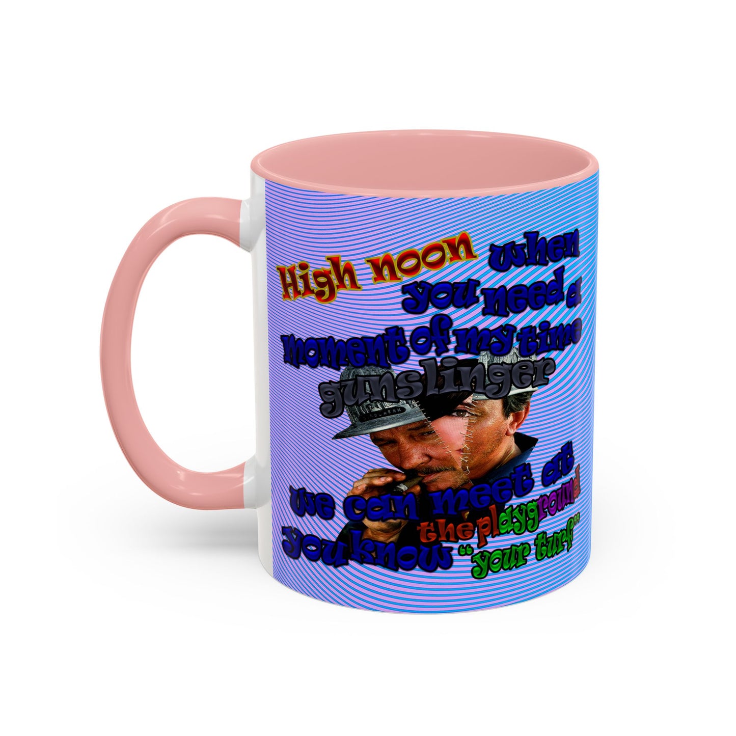 high noon - Accent Mug (light blue-purple wave)