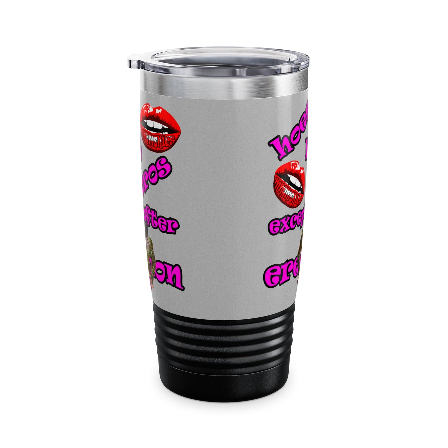 hoes b4 bros - Ringneck Tumbler, 20oz (light grey)