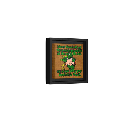 turtle race - framed canvas art (brown papyrus)