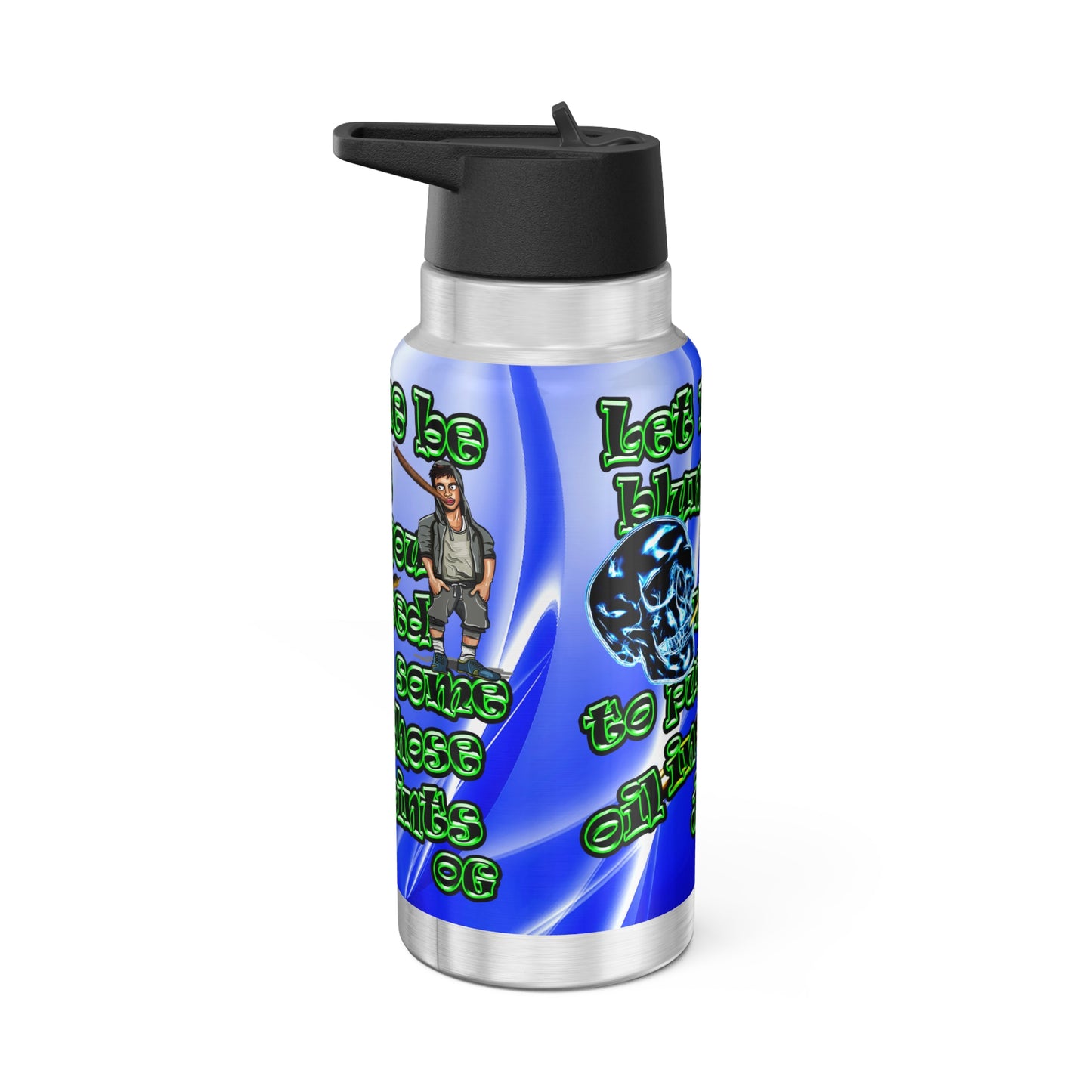 og - Gator Tumbler, 32oz  (blue-white wave)